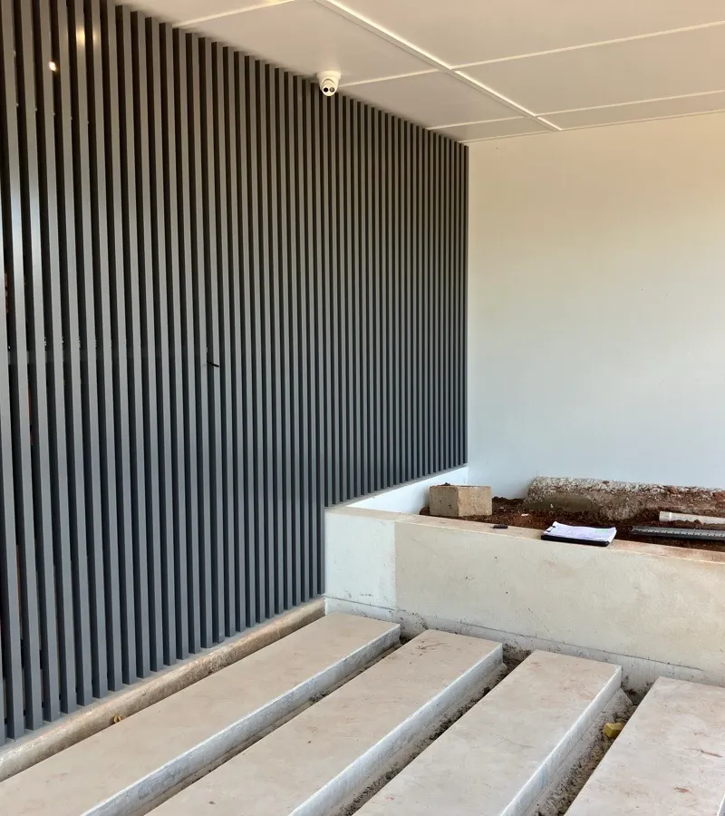 after Basalt Powder-coated Steel Swing Gate – Infill Panels, Rangeville