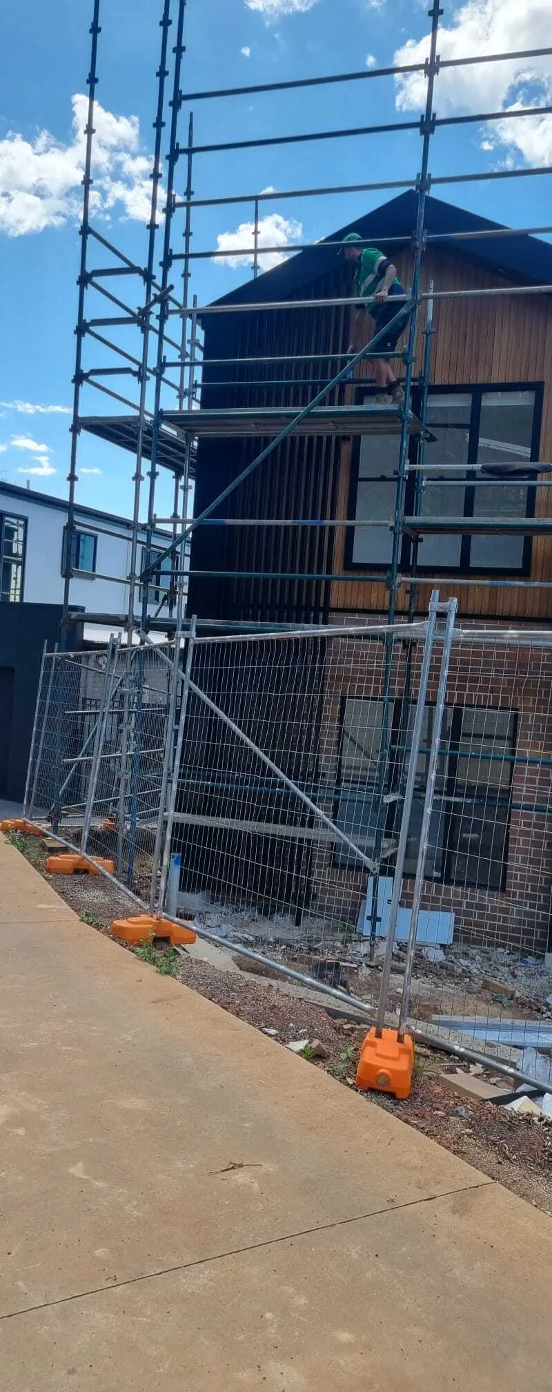 after Black Powder-coated Aluminium Custom Door – Aluminium Batten Screen, Mount Lofty