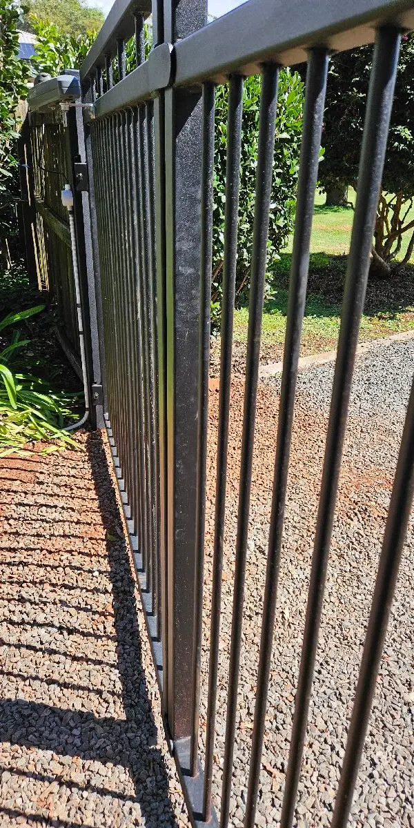 after Black Powder-coated Steel Swing Gate – 4 x Posts, Highfields
