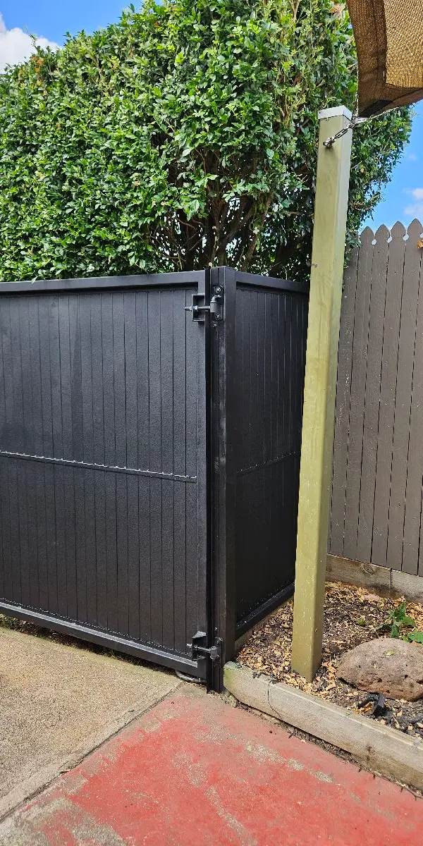 after Black Powder-coated Steel Swing Gate – Double Swing Gates, Newtown