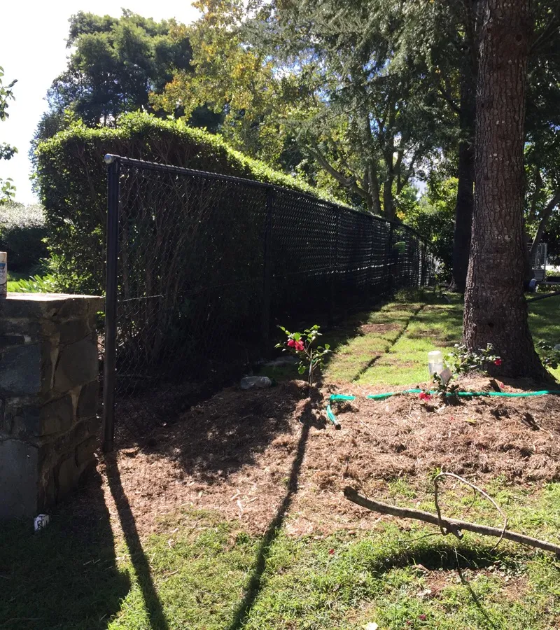 after Black Mesh Custom Door – Stage 3: Neighbouring Fence, Mount Lofty