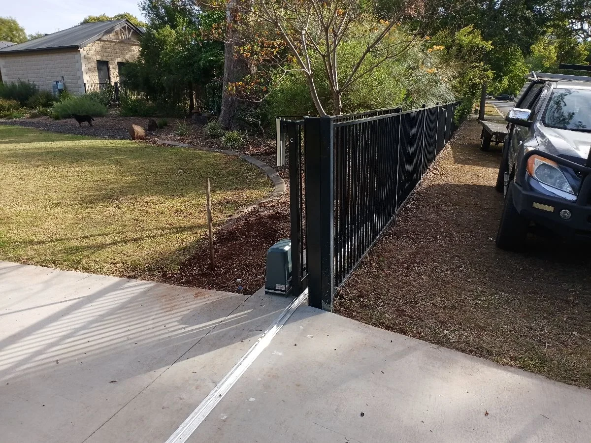 Slide Gate Spring Slide Gate + Motor — Highfields — Sliding Gate | Limitless Gallery