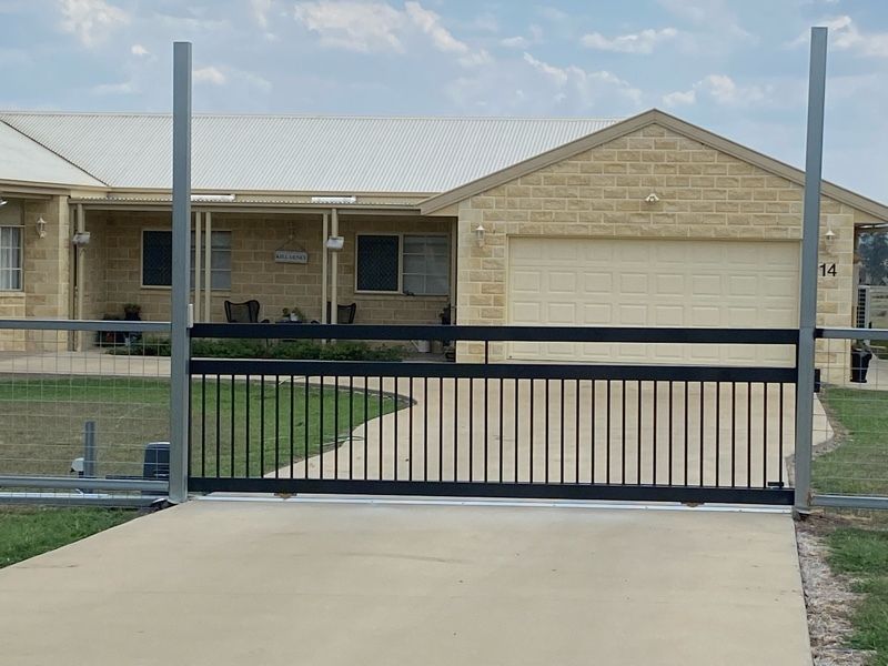 after Black Powder-coated Aluminium Sliding Gate – Slide Gate + Motor, Millmerran