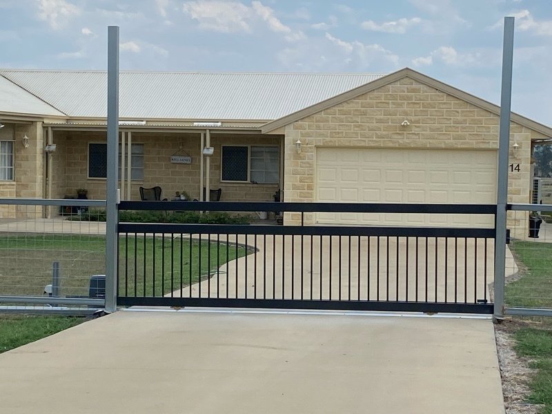 after Black Powder-coated Aluminium Sliding Gate – Slide Gate + Motor, Millmerran