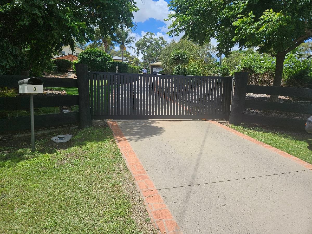 after Black Powder-coated Aluminium Sliding Gate – Gate + Motor, Gowrie Junction