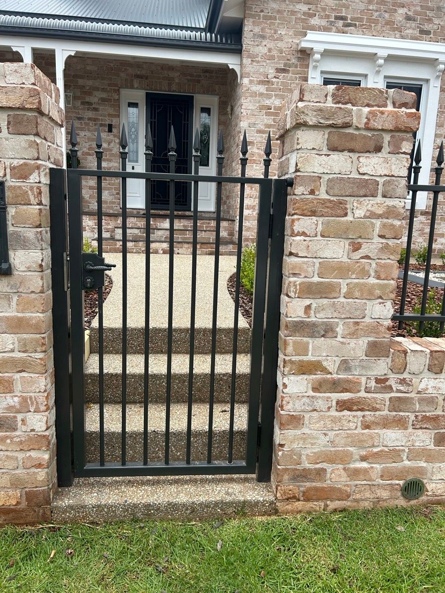 after Monument Powder-coated Aluminium Swing Gate – Gate + Fence, Mount Lofty