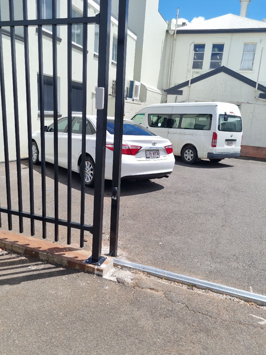 after Black Powder-coated Aluminium Sliding Gate – Electric Sliding Gate, Toowoomba