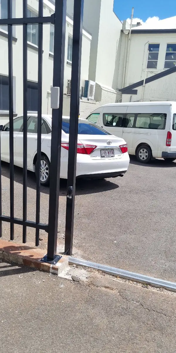 after Black Powder-coated Aluminium Sliding Gate – Electric Sliding Gate, Toowoomba