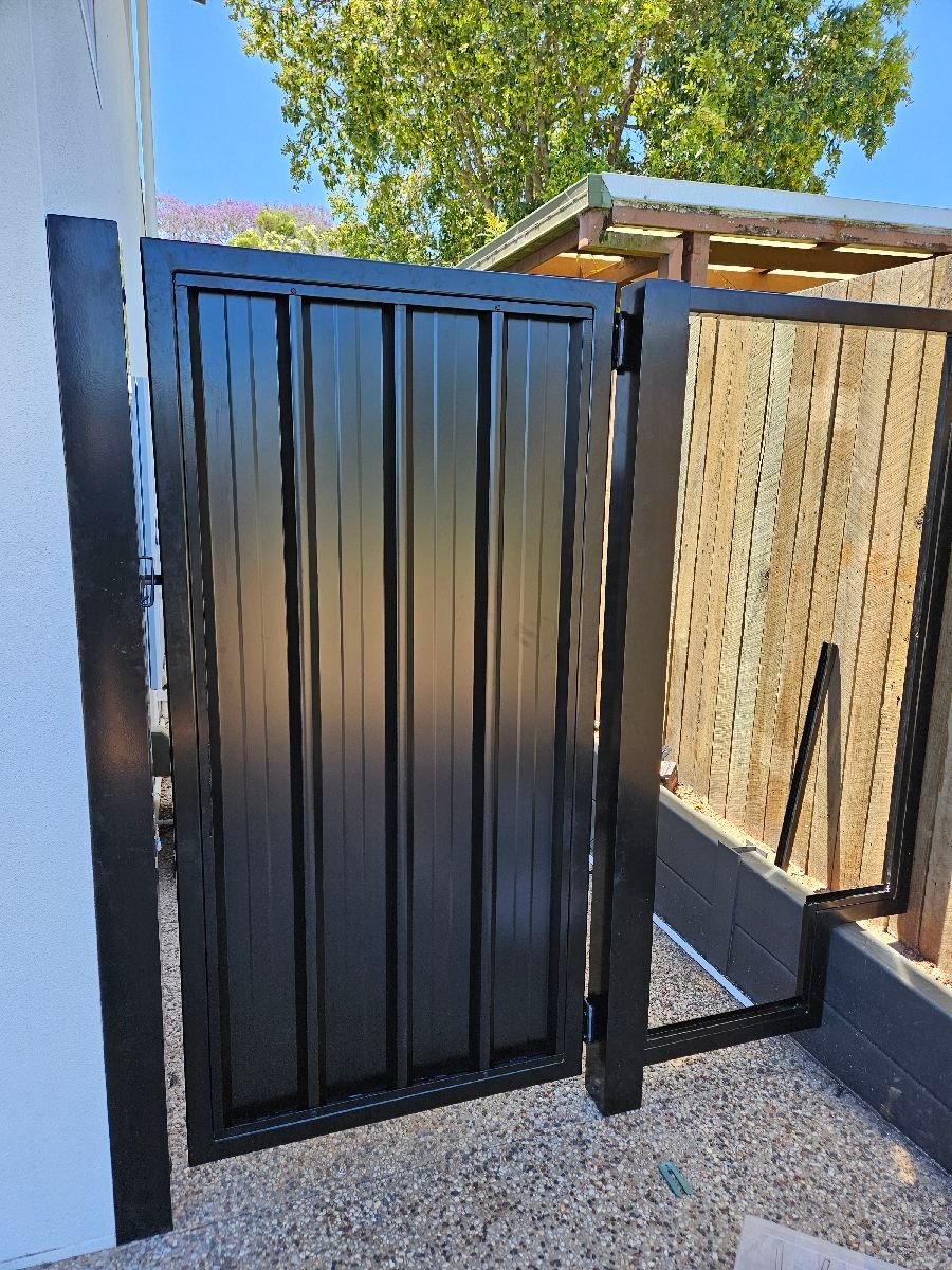 after Black Powder-coated Aluminium Swing Gate – Gate/Fencing, North Toowoomba