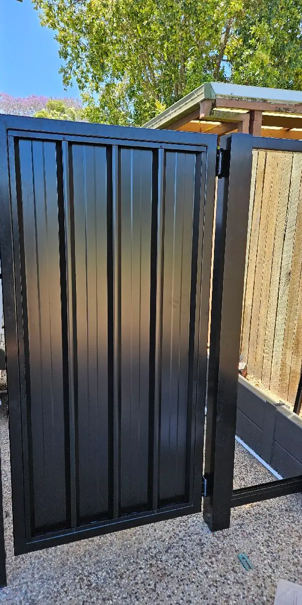 after Black Powder-coated Aluminium Swing Gate – Gate/Fencing, North Toowoomba