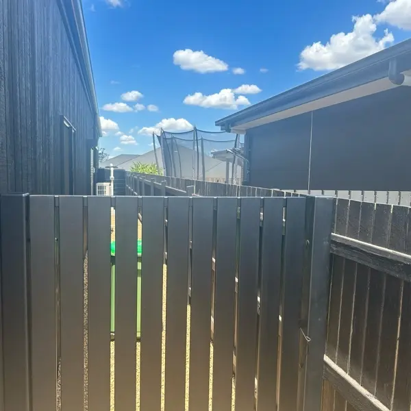 after Black Powder-coated Steel Swing Gate – PA GATES, Kearneys Springs