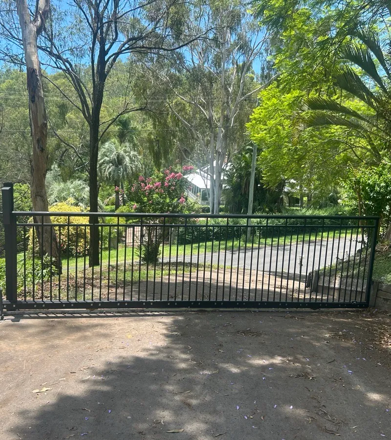 after Black Powder-coated Aluminium Sliding Gate – Supply & Install Gate, Ballard