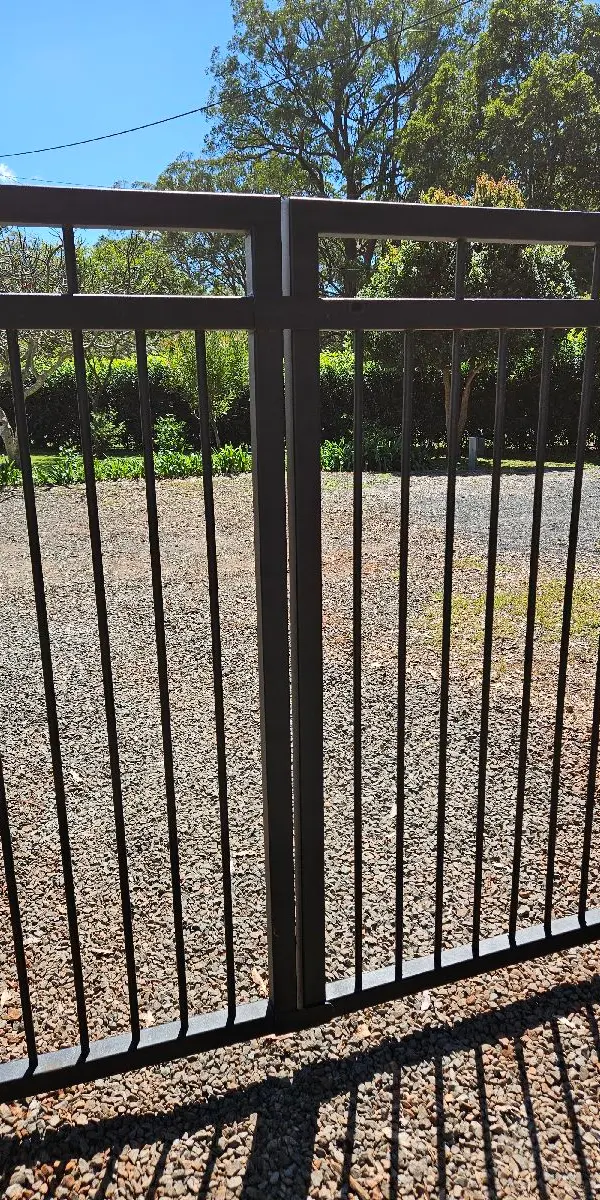 after Black Powder-coated Steel Swing Gate – 4 x Posts, Highfields