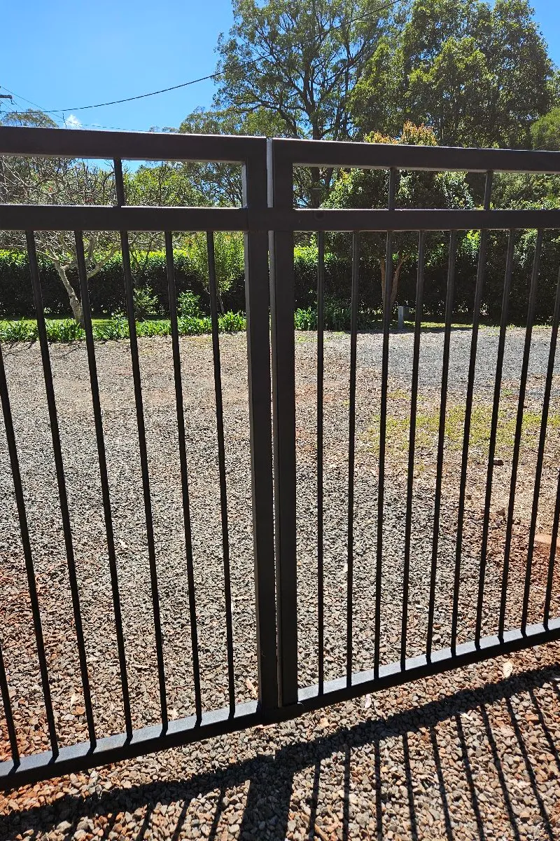 after Black Powder-coated Steel Swing Gate – 4 x Posts, Highfields