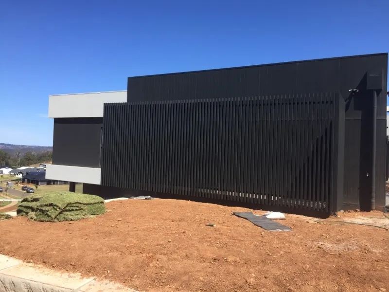 after Black Powder-coated Aluminium Custom Door – Ali Order, Cabarlah