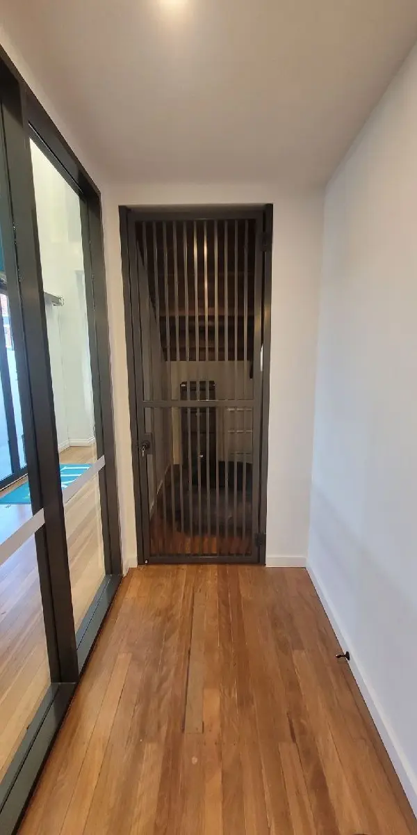 after Black Powder-coated Steel Swing Gate – PA Gate, Toowoomba City