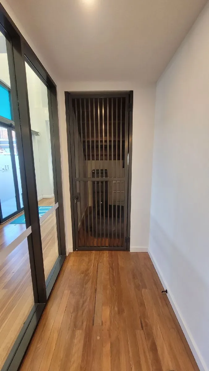 after Black Powder-coated Steel Swing Gate – PA Gate, Toowoomba City