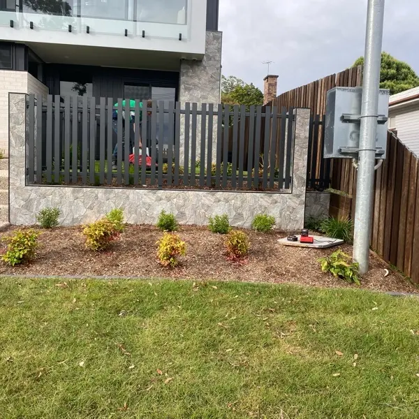 after Black Powder-coated Aluminium Custom Door – Ali Fence & Gate (Unit 1), Mount Lofty