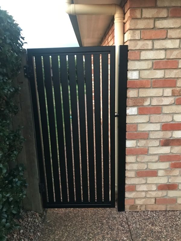 after Black Powder-coated Steel Swing Gate – Personal Access Gate, Rangeville