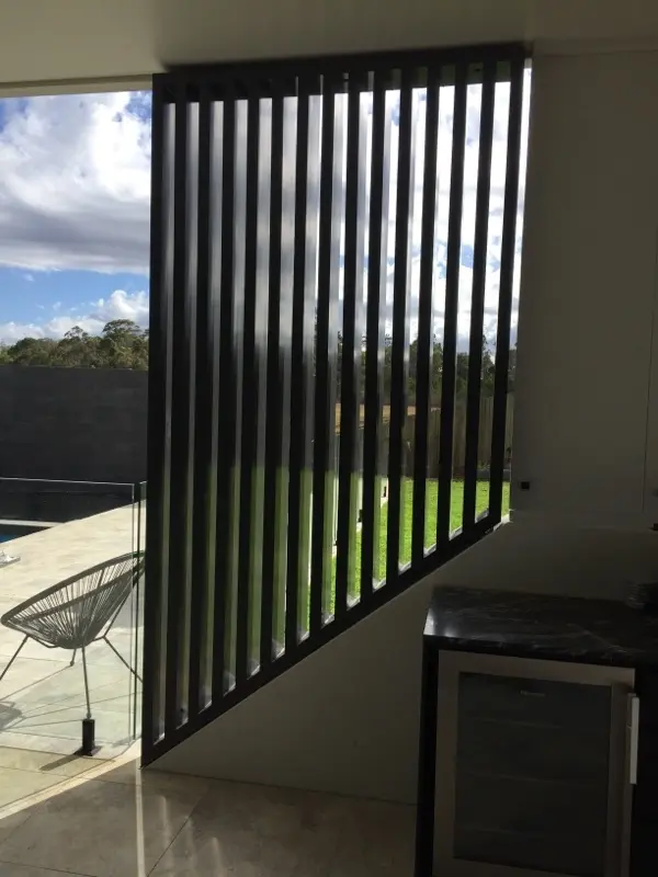 after Black Powder-coated Aluminium Custom Door – Ali Order, Cabarlah