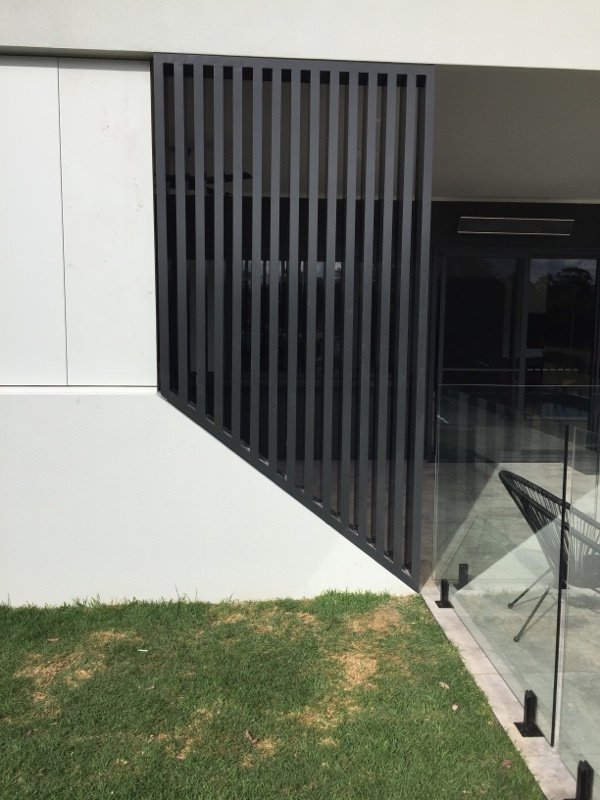 after Black Powder-coated Aluminium Custom Door – Ali Order, Cabarlah