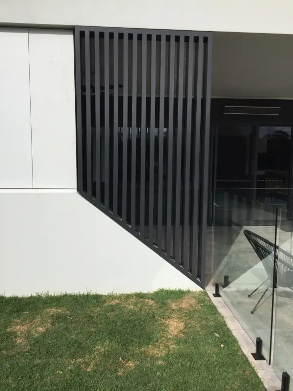 after Black Powder-coated Aluminium Custom Door – Ali Order, Cabarlah