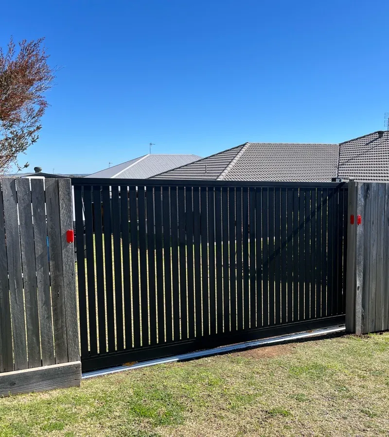 after Black Aluminium Sliding Gate – Sliding Gate + Motor, Westbrook
