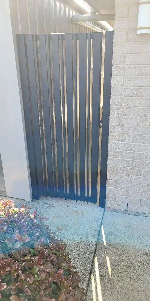 after Black Powder-coated Steel Swing Gate – PA Gate, Highfields