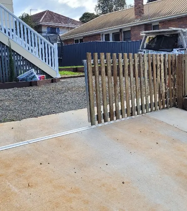 after Wood-look Galvanised + Timber Cladding Sliding Gate – Gate + Motor, South Toowoomba
