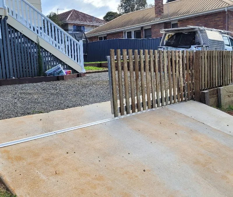 after Wood-look Galvanised + Timber Cladding Sliding Gate – Gate + Motor, South Toowoomba
