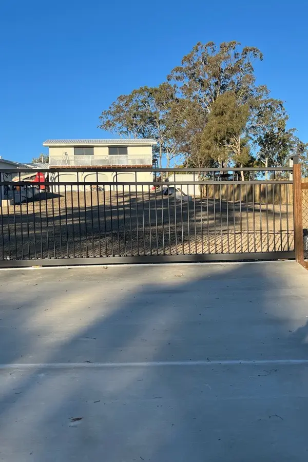 after Black Pro-Texture Black Sliding Gate – Slide Gate + Motor, Glenvale