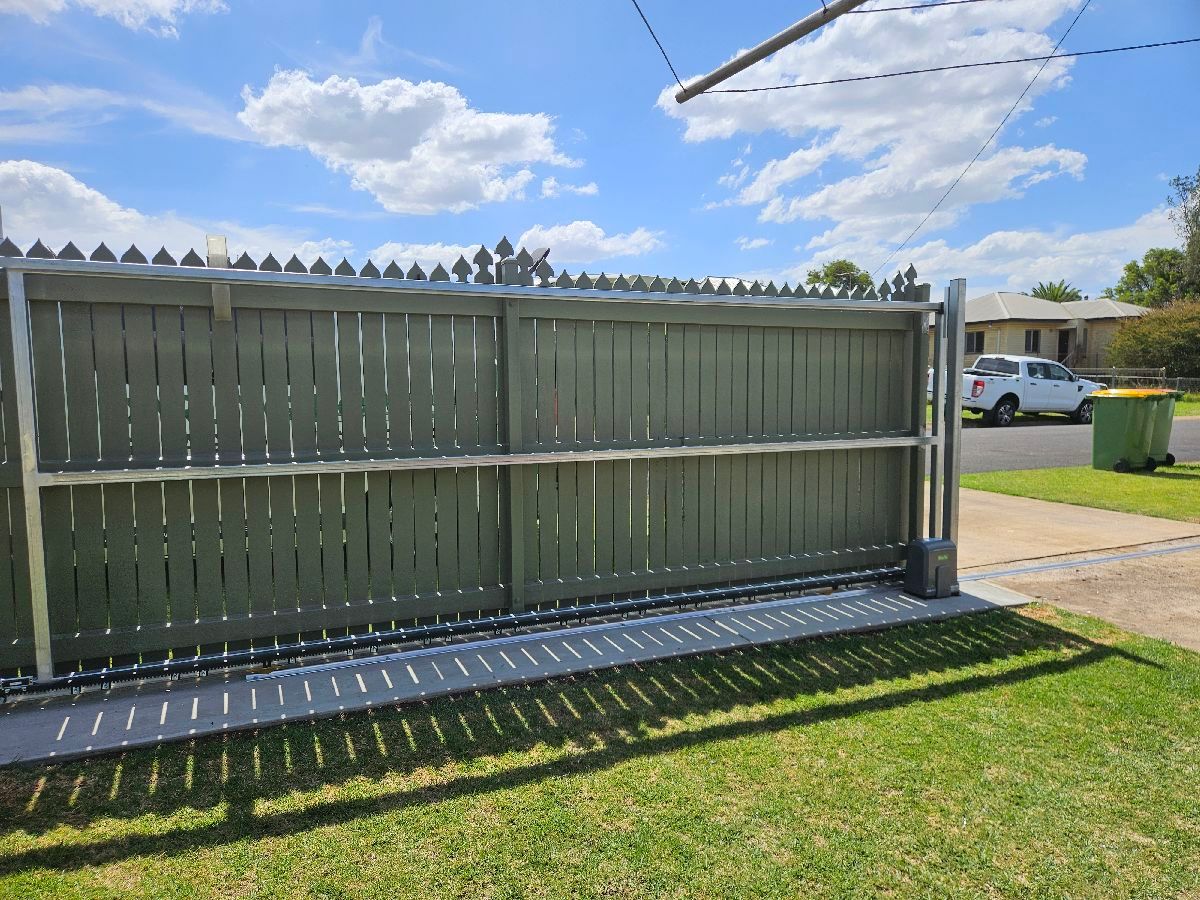 after Wood-look Timber Sliding Gate – Slide Gate + Motor, Harristown