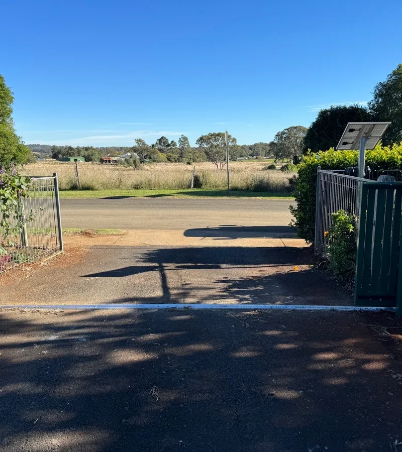 after Cottage Green Powder-coated Aluminium Sliding Gate – Gate Motor, Highfields