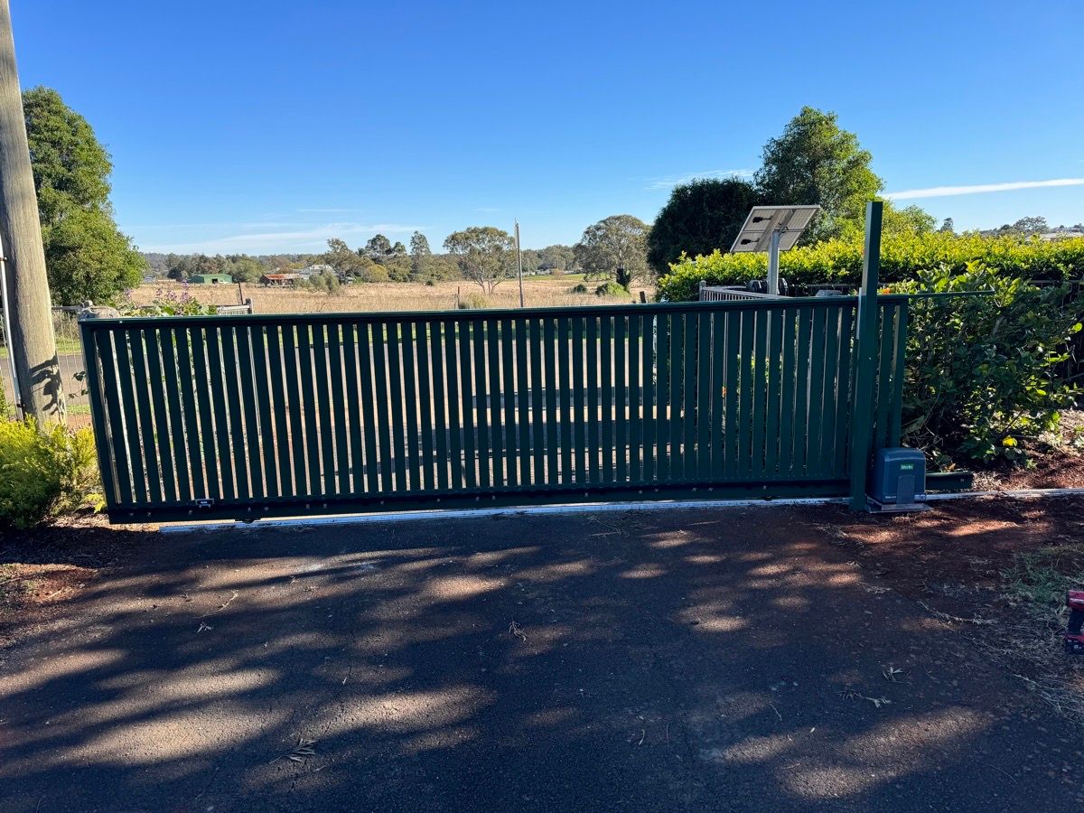 after Cottage Green Powder-coated Aluminium Sliding Gate – Gate Motor, Highfields