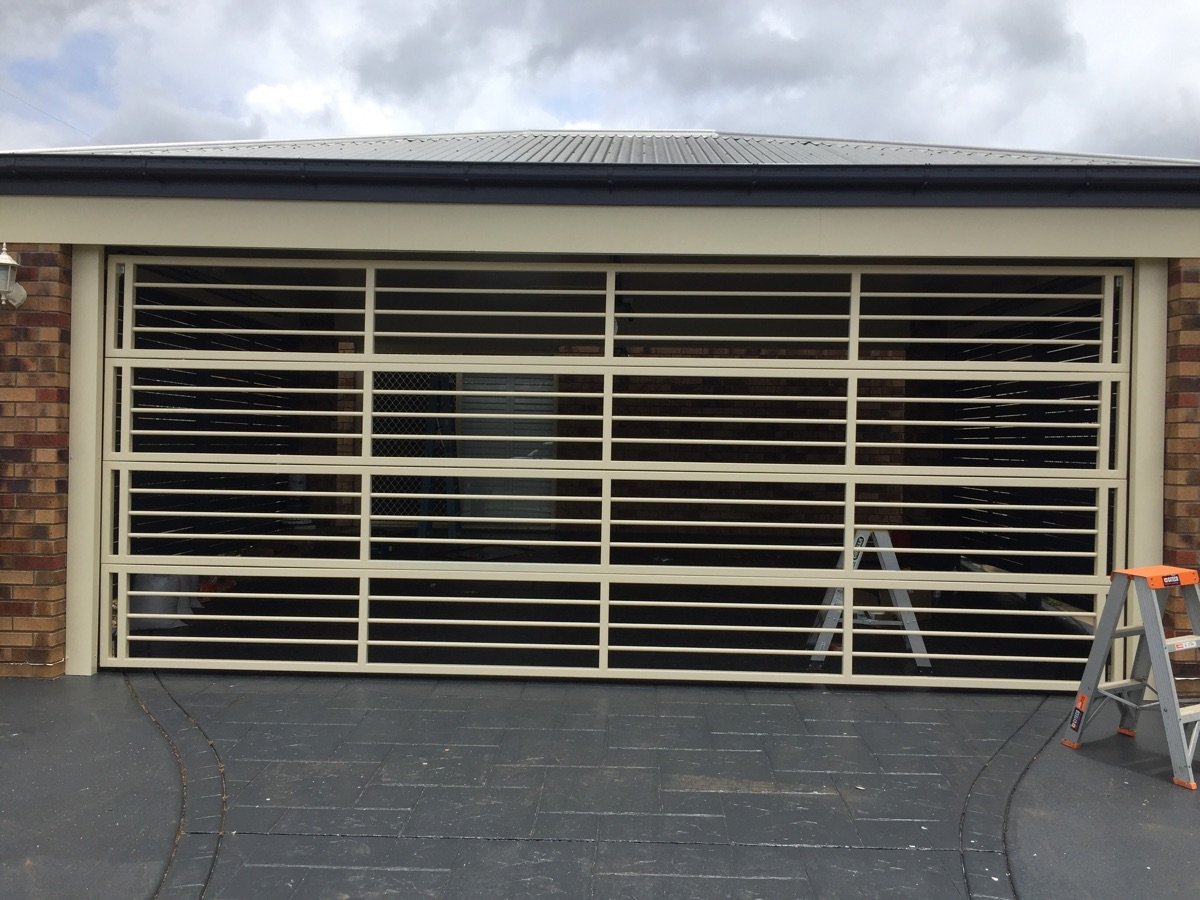 after Cream Powder-coated Aluminium Custom Door – Bar Gille, Kearneys Spring
