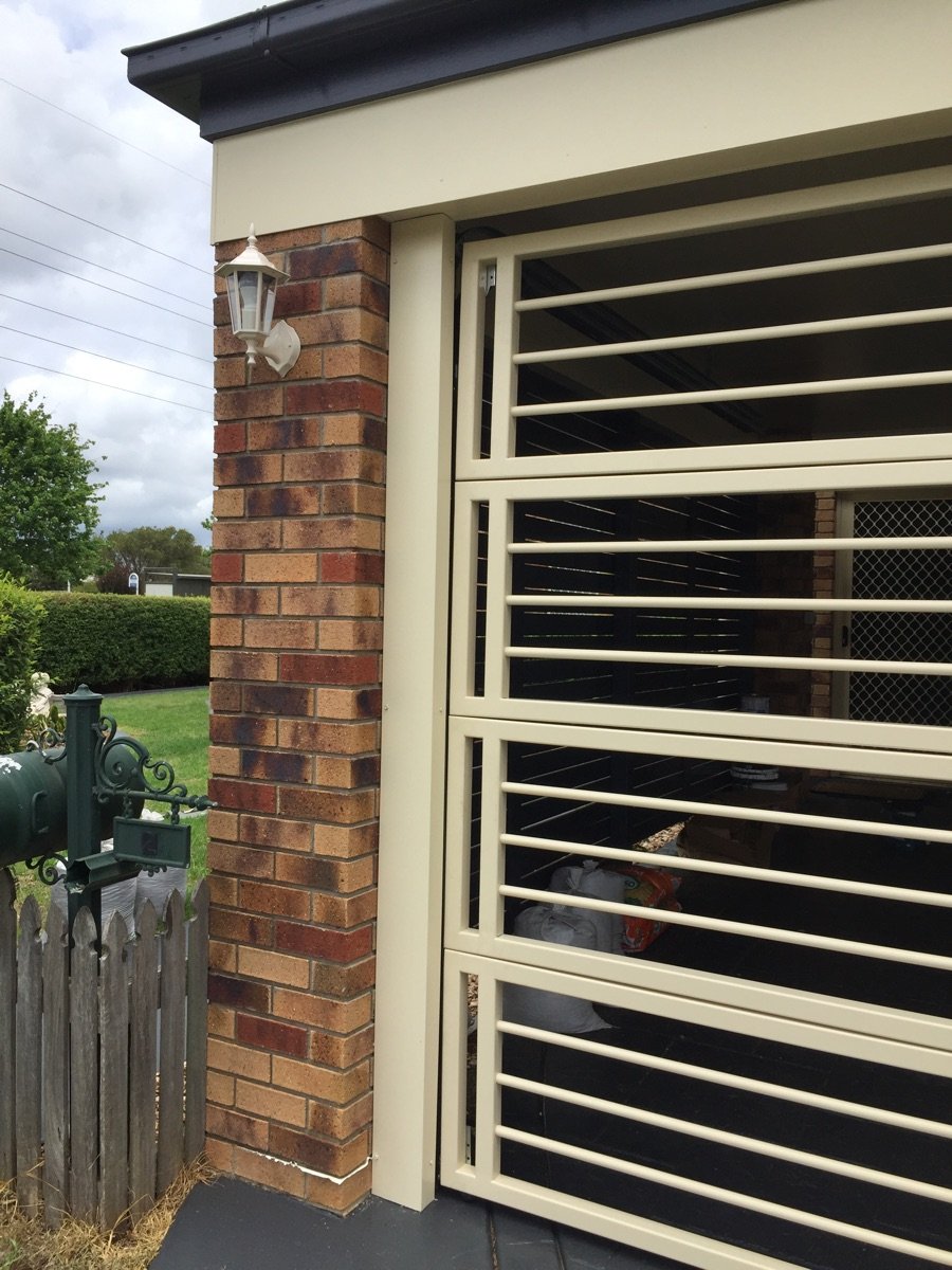 after Cream Powder-coated Aluminium Custom Door – Bar Gille, Kearneys Spring