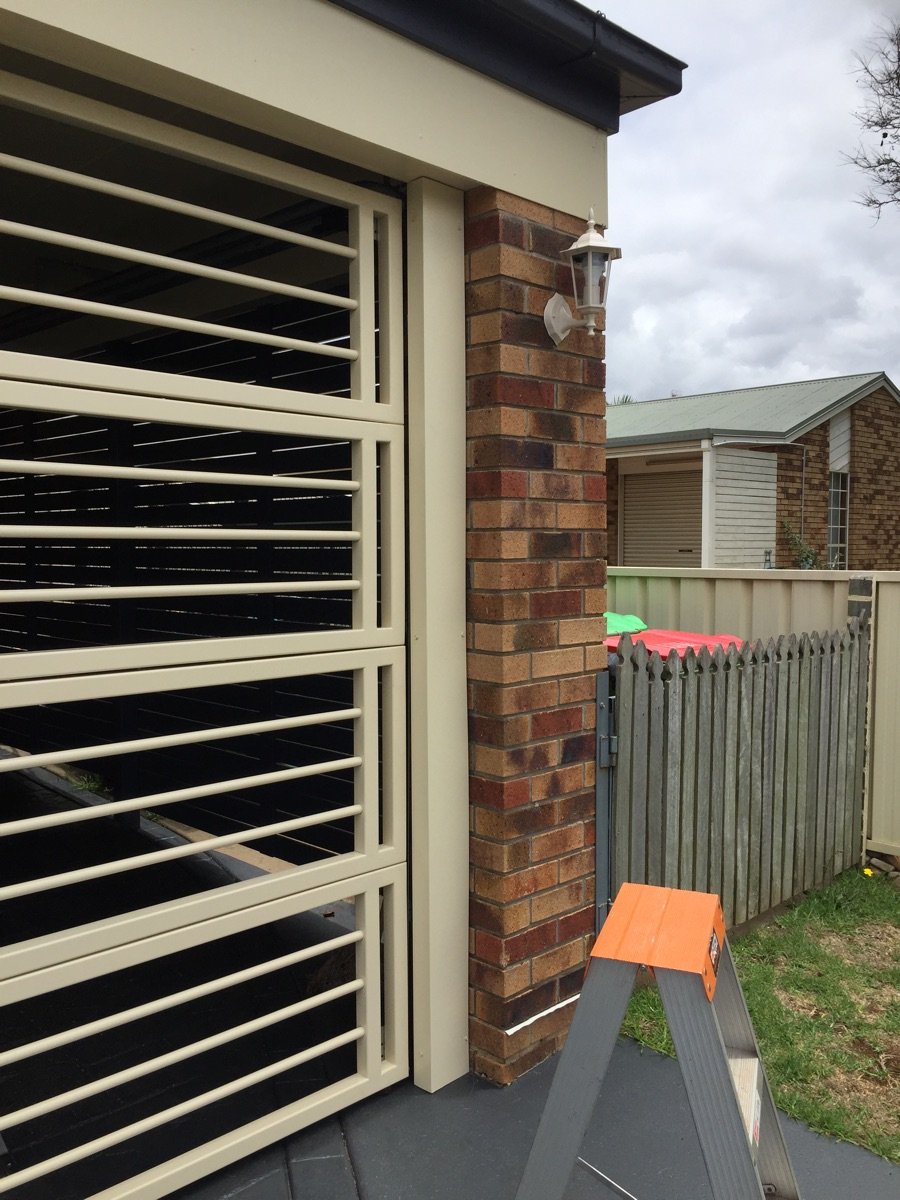 after Cream Powder-coated Aluminium Custom Door – Bar Gille, Kearneys Spring