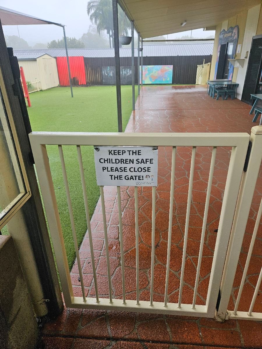 after Cream Powder-coated Steel Swing Gate – Manual Gate, South Toowoomba