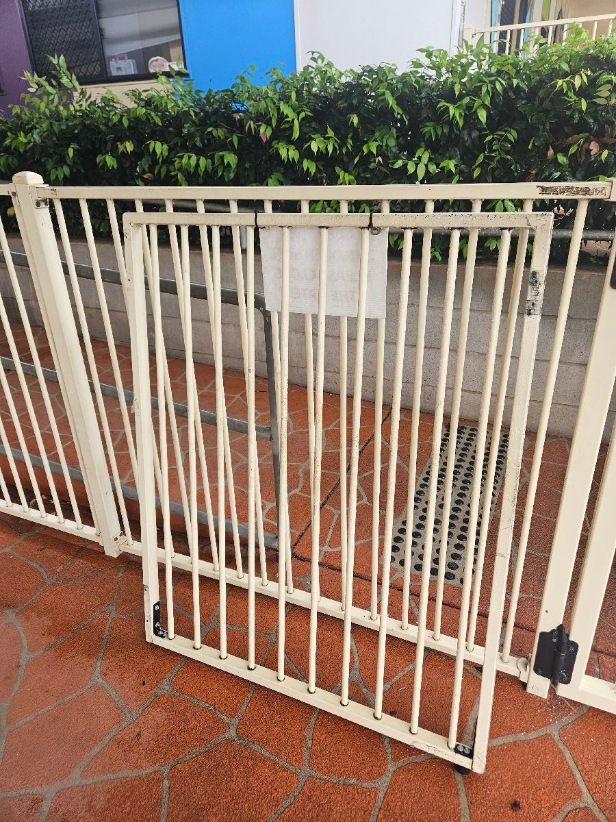 after Cream Powder-coated Steel Swing Gate – Manual Gate, South Toowoomba