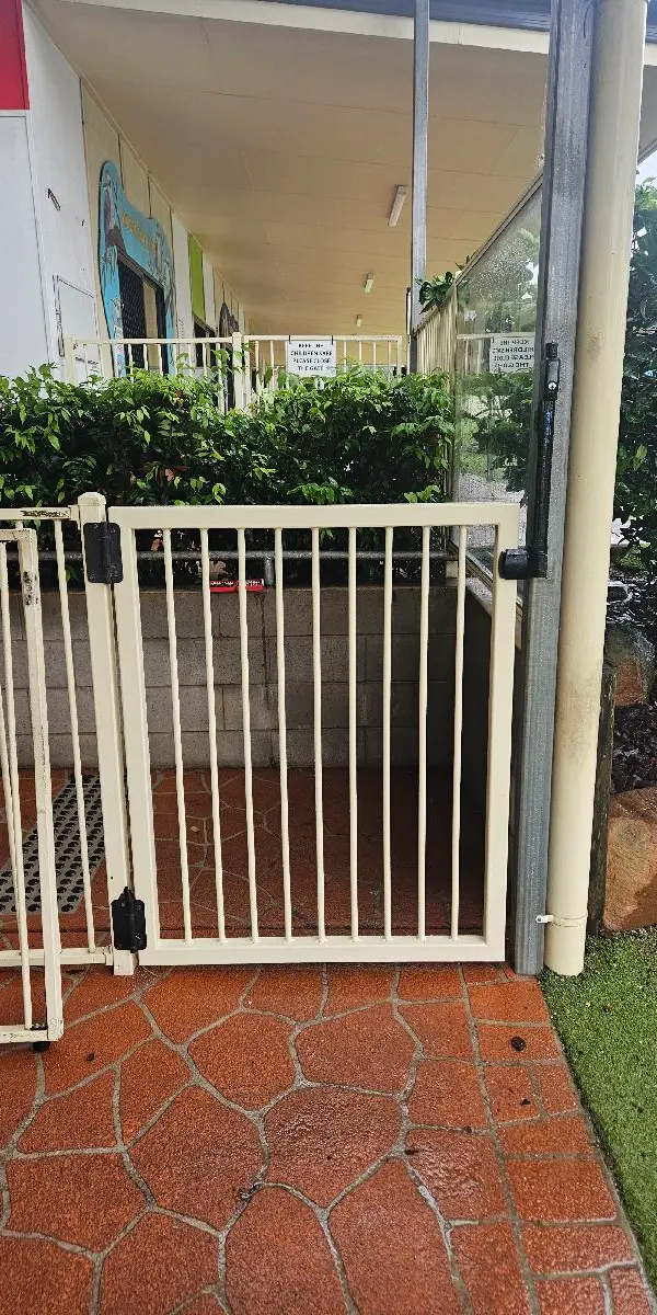 after Cream Powder-coated Steel Swing Gate – Manual Gate, South Toowoomba