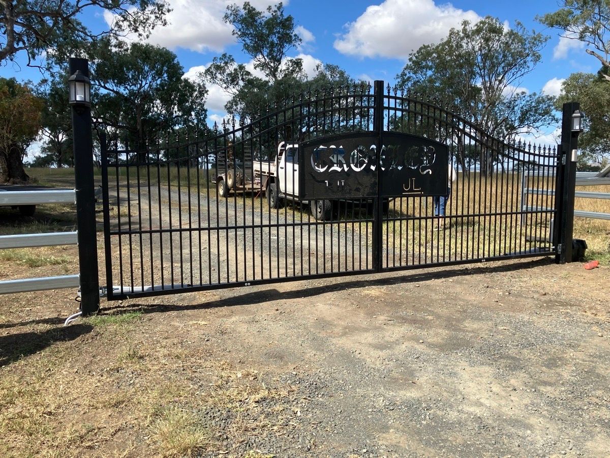 after Black Wrought Iron Motor – Gate Install (Motor + Solar Setup), Biddeston