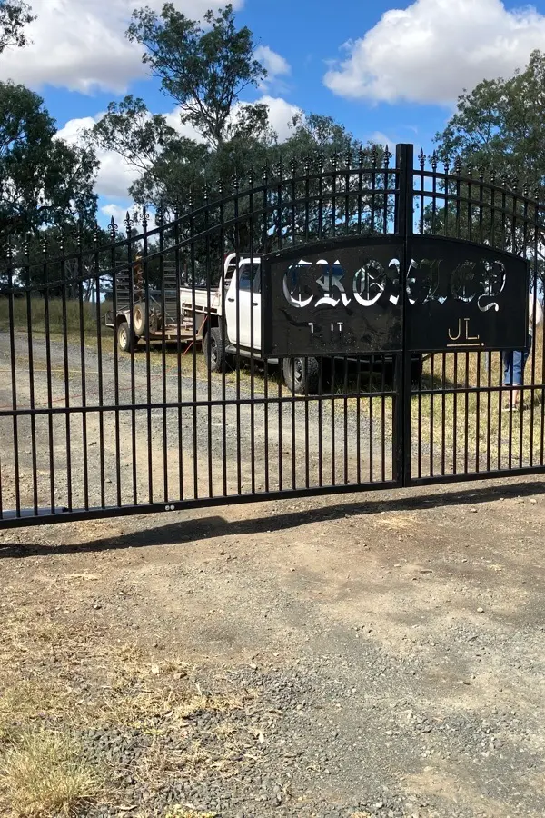 after Black Wrought Iron Motor – Gate Install (Motor + Solar Setup), Biddeston