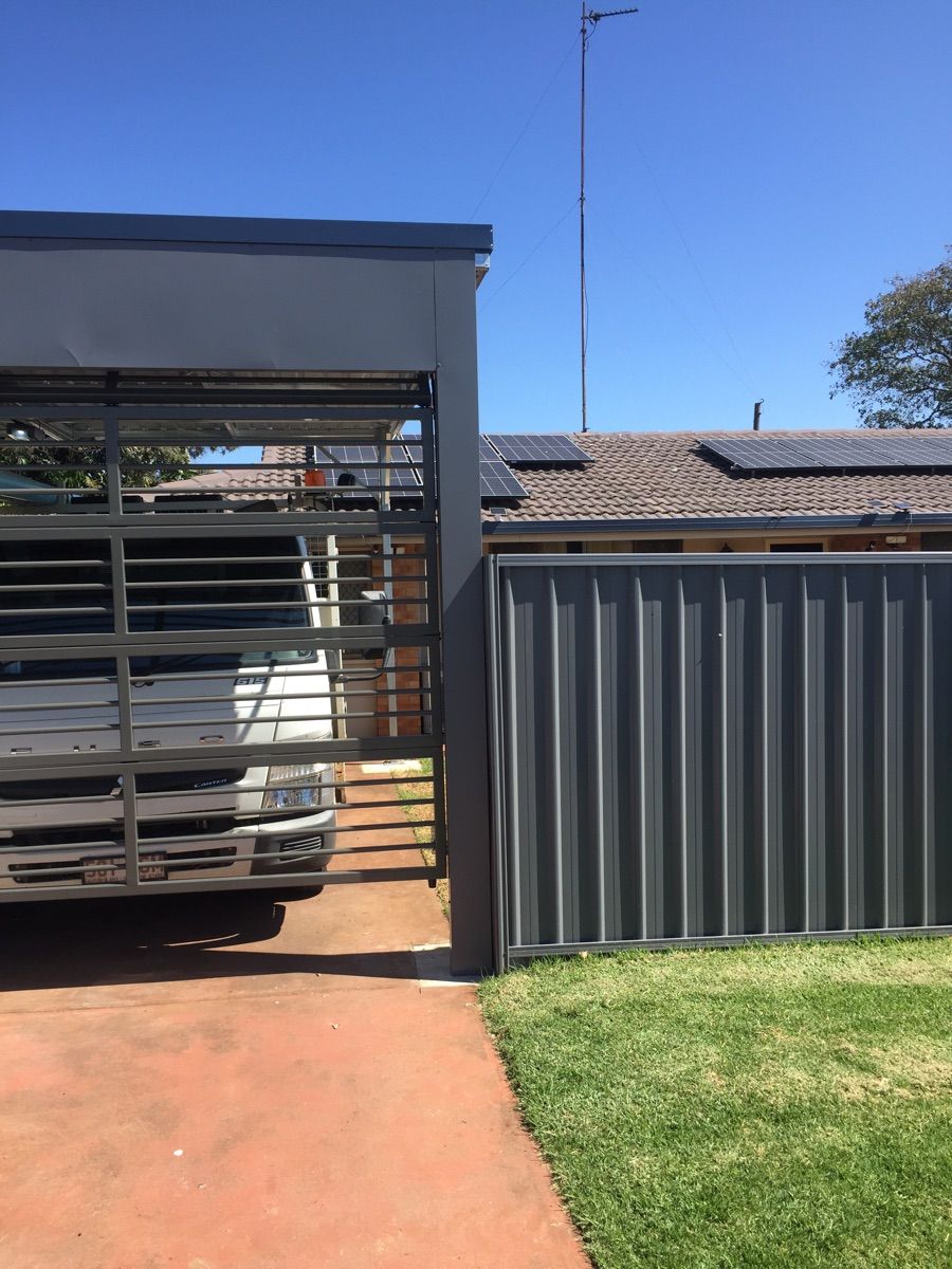 after Woodland Grey Powder-coated Aluminium Custom Door – Bar Grille, Harristown