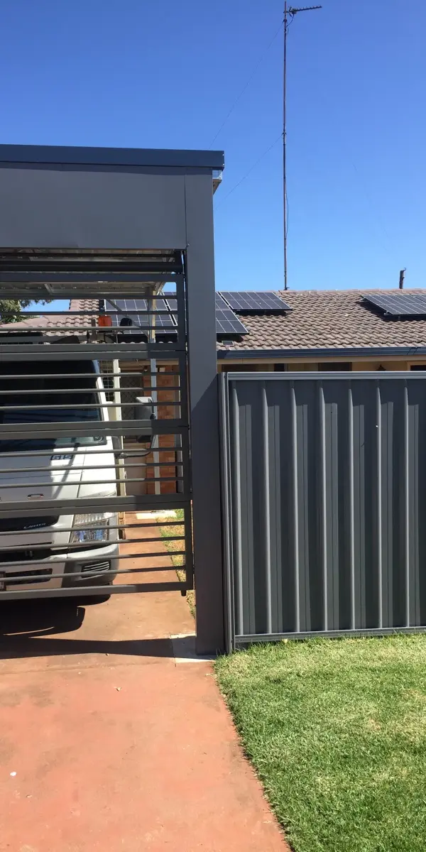 after Woodland Grey Powder-coated Aluminium Custom Door – Bar Grille, Harristown