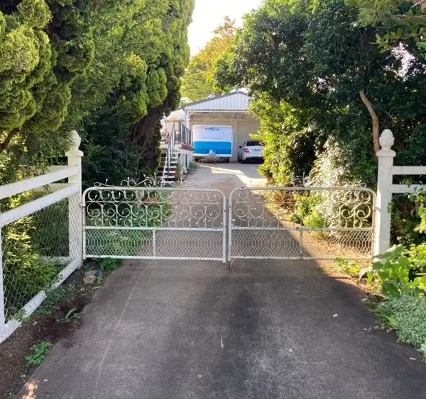 after White Wrought Iron Swing Gate – Install PA Gate, Newtown