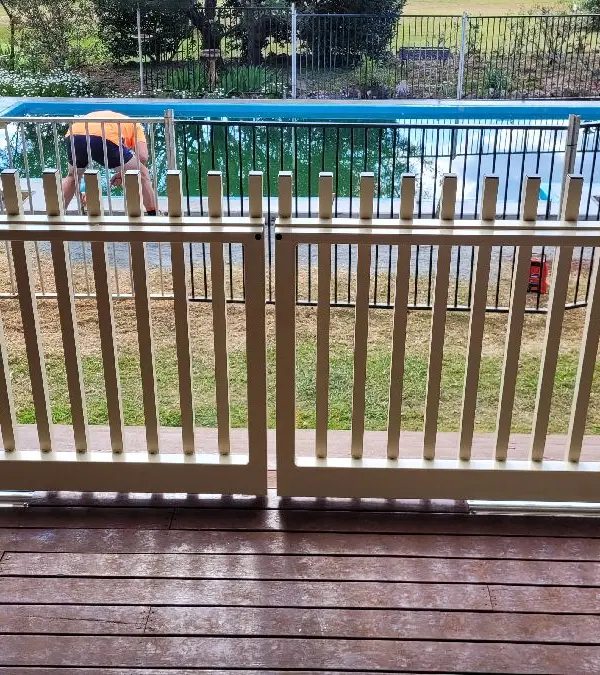 after Cream Powder-coated Steel Custom Door – Verandah Gates, Highfields