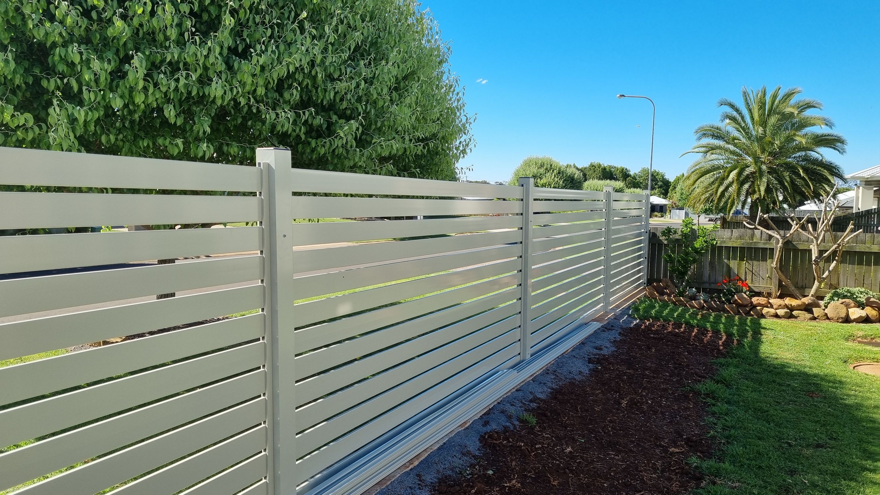 after Mocha Powder-coated Aluminium Sliding Gate – Sliding Gate/ Return & Fencing, Middle Ridge