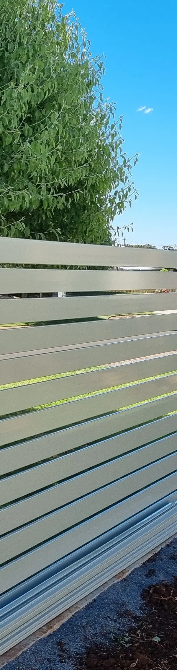 after Mocha Powder-coated Aluminium Sliding Gate – Sliding Gate/ Return & Fencing, Middle Ridge