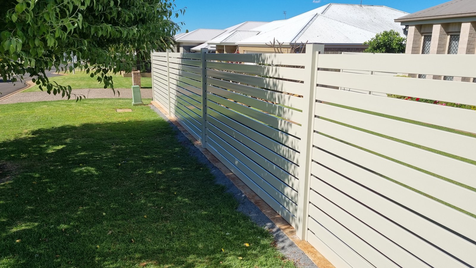 after Mocha Powder-coated Aluminium Sliding Gate – Sliding Gate/ Return & Fencing, Middle Ridge