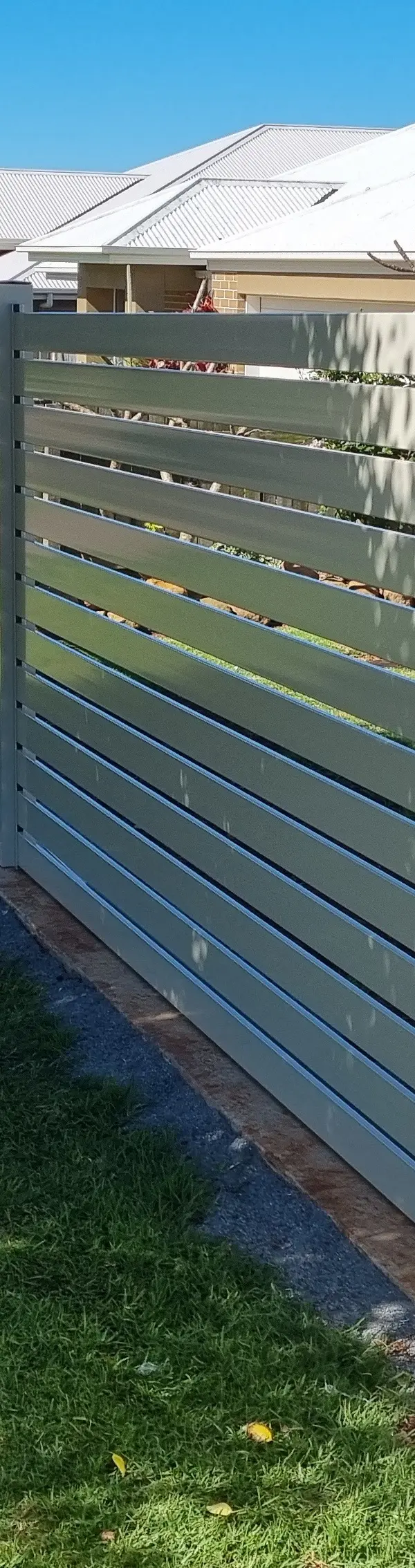 after Mocha Powder-coated Aluminium Sliding Gate – Sliding Gate/ Return & Fencing, Middle Ridge
